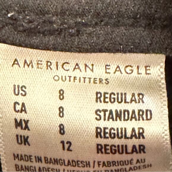 American Eagle black distressed low rise jeggings pants size 8
 b37 - Picture 2 of 5